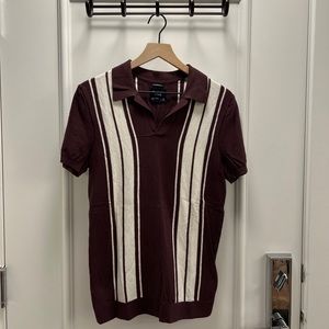 Abercrombie men’s maroon polo sweater Small